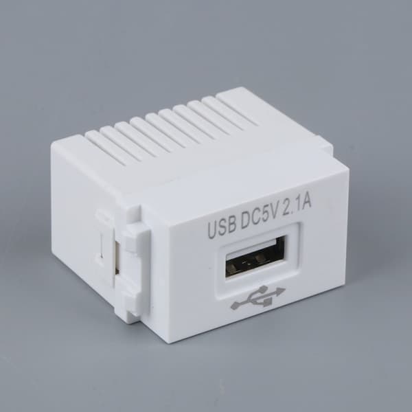 USB-strømforsyningsmodul 220V 5V transformer switch-adapter hvid