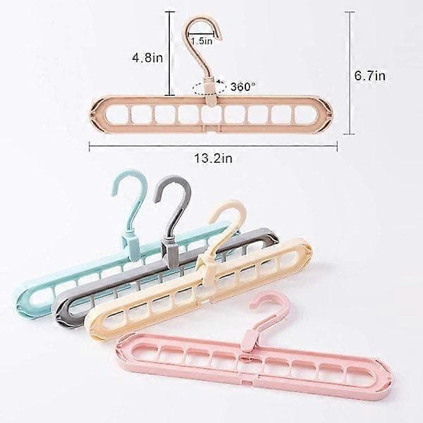 8-pack multifunktionella platsbesparande smarta galgar - 9 fack - Inn