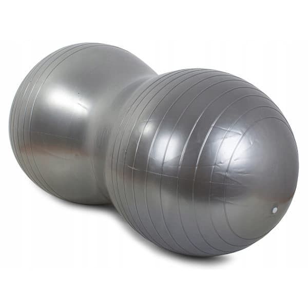 Træningsbold / Pilatesbold med pumpe - Peanut Sølv sølv silver