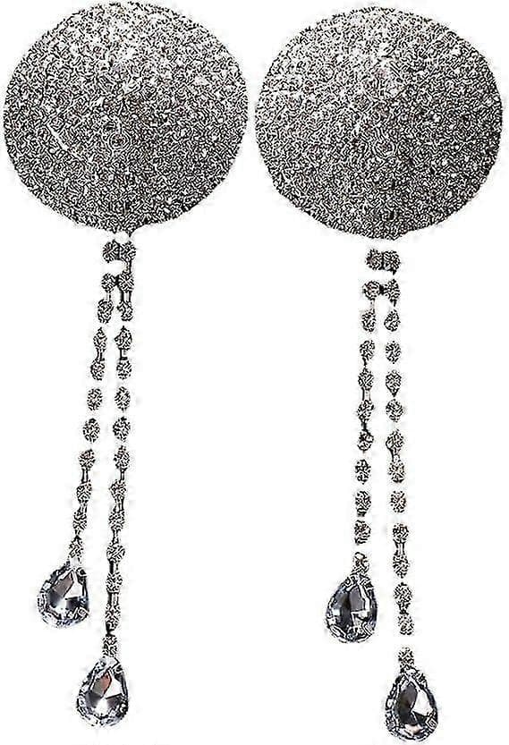 Nippel Pasties Sticker - Brystdeksler med Duske Brystlapp Pad, Selvklebende Usynlig BH
