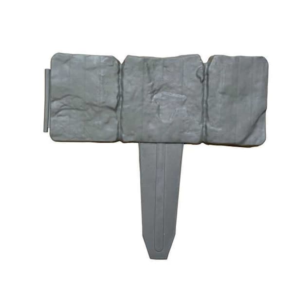 Imitert Stein Hagegjerde Bakke Gjerde Stake Hage Rustikk Hage Plen Gjerde Tilbehør-PP Plast, 23*25cm, 20 stk