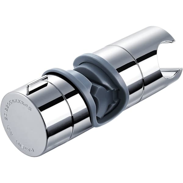 Justerbar håndbruserholder, bruserholder til brusestang 16-19 mm udvendig diameter i forkromet ABS-plast (grå)