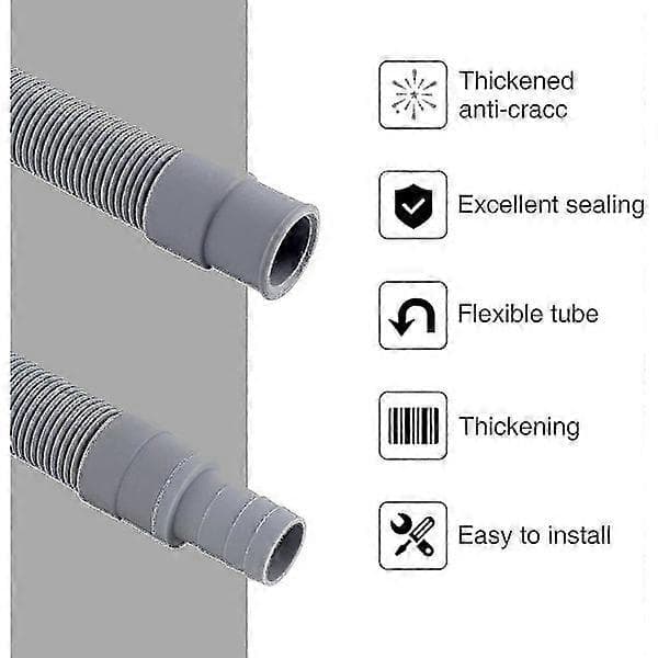 5m spiral afløbsslange, vaskemaskine afløbsslange, afløbsslange