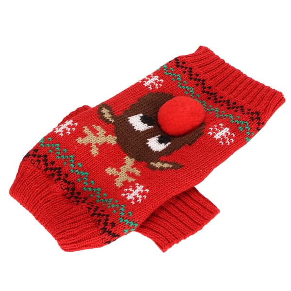 XL Rød Hund Julegenser for Små og Mellomstore Hunder