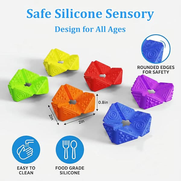 Sensorisk Flip Cube – Tekstureret Fidget Legetøj til Børn og Voksne med Angst, Autisme, ADHD, Stille Skrivebordslegetøj