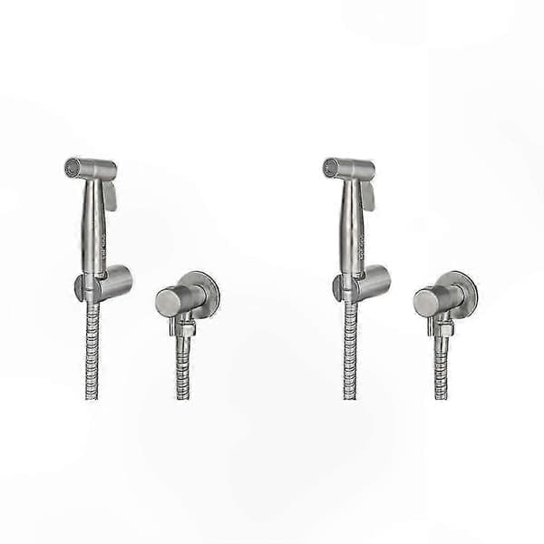 Håndholdt bidet-sprøjte i rustfrit stål til badeværelse og toilet rustfrit stål 2 stk rustfrit stål 2 STK stainless steel 2PCS