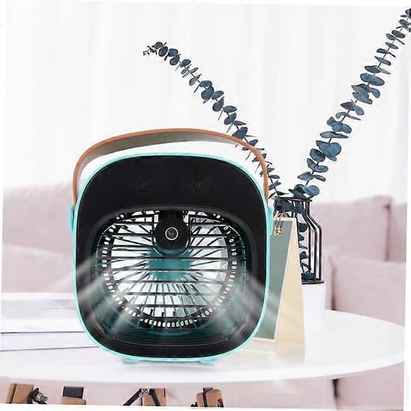 1 sæt kompakt USB-bordventilator Stille køleventilator USB-opladning, blå