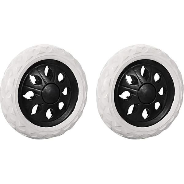 Sæt med 2 erstatningshjul til indkøbsvogn - 15,2 cm diameter - Sort skumgummi