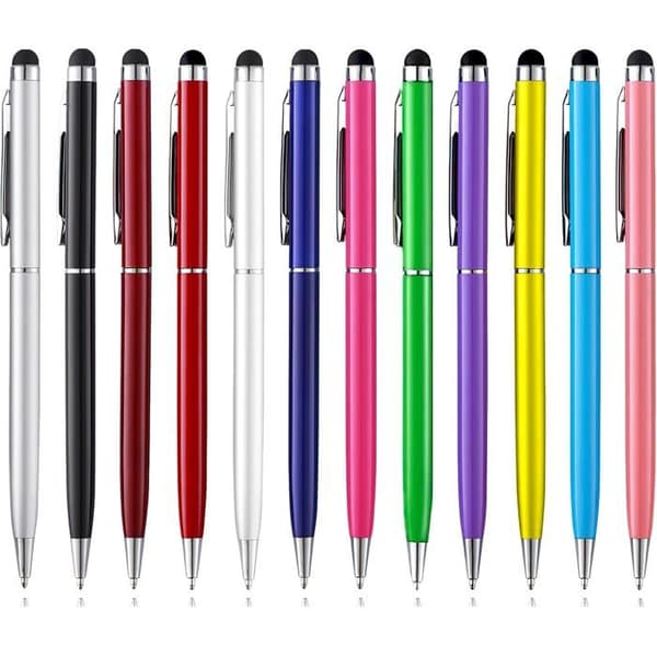 Kapacitiv stylus til tablets med sort kuglepen til iPad, iPhone, tablet, mobiltelefon