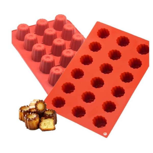 Bakeform - Silikon - 18 Mini - Riflet - Høyde 4 cm - Ø 35 mm