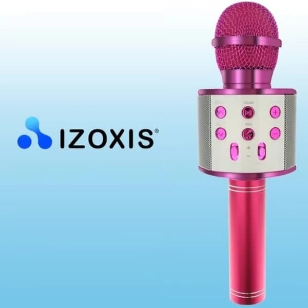 Karaokemikrofoni kaiuttimella / Karaoke mikrofonilla - Bluetooth Pinkki