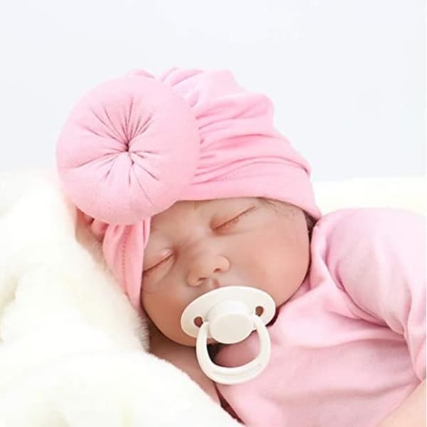 Babyhatter - Ikke spesifisert - Turban - 5 stk - Bomull - Elastisk - Håndvask
