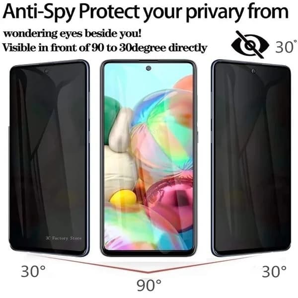 Insynsskydd för Xiaomi Redmi Note 9 Anti-spion härdat glas