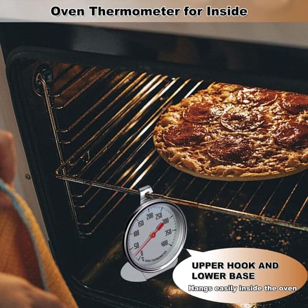 Ovnstermometer – Kjøkken-/steketermometer i rustfritt stål for vedfyrte ovner opp til 400°