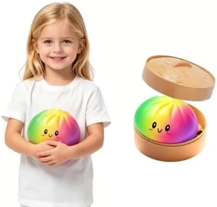 Kæmpe Dumpling Sød Squishy Stressbold, Jumbo Blød Langsomt Stigende Dumpling Stressbold, Stor Dumpling Sød Squishy, Stressaflastende Skrivebordslegetøj til Kontoret