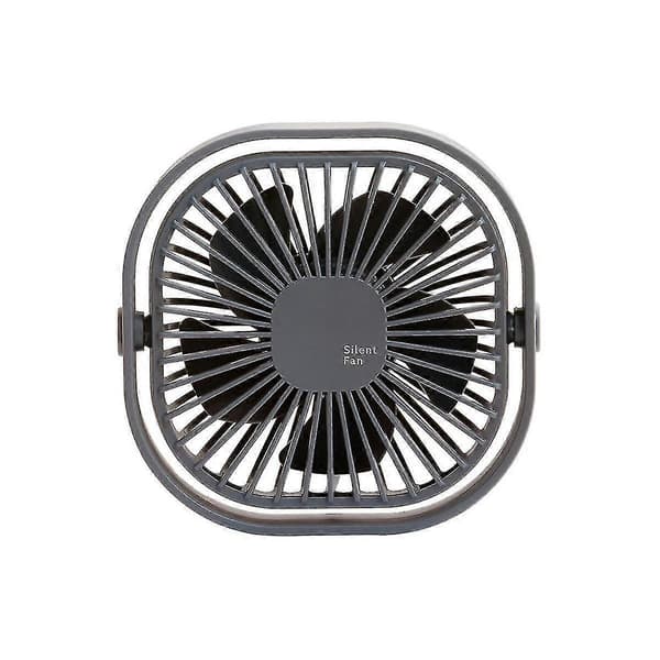 4 tommer USB-bordventilator 3 hastigheder bærbar bordventilator svingende ventilator 360 roterbar lydløs skrivebordsventilator