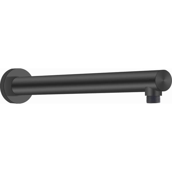 Brusearm, vægmonteret brusearm, rund bruseforlænger i 201 rustfrit stål, forlænger til regnbruserhoved, (sort 40 mm)