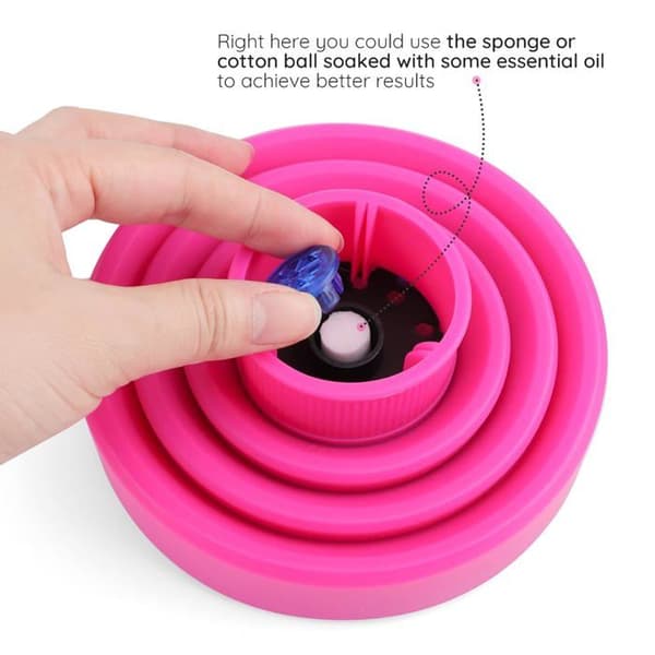 Sammenfoldelig rejsehårdiffuser, bærbart hårtørrertilbehør, kompatibel med 1,65 til 1,77 tommer busser (pink)