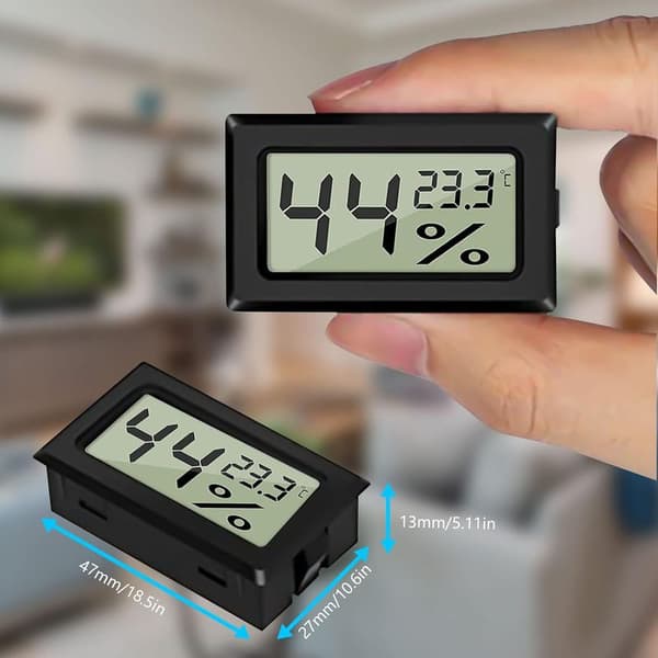 Mini digitalt hygrometer – 5-pak LCD-termometer til kontor, køkken, inkubator og drivhus