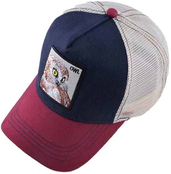Unisex dyrenett trucker caps snapback brodert patch A