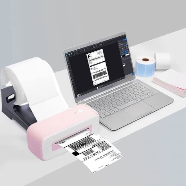 Termisk etikettholder - 1 stk, ekstern dispenser, til ruller - Egnet til termiske printere, foldede etiketter