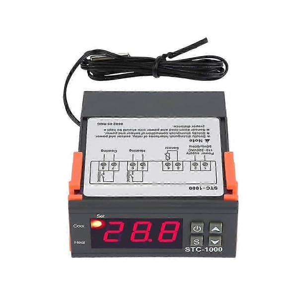 110-220V Digital Temperaturregulator Termostat Termoregulator Inkubator Relä LED 10A Värme Kylverktyg