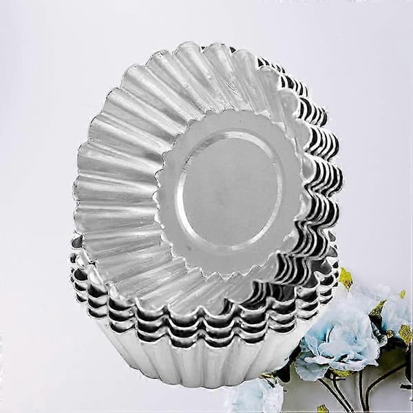 30 stk. Æggetærteform Non-stick Aluminium Cupcake Kage Cookie Pudding Form Foret Form Bageværktøj