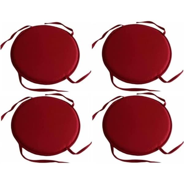 Sisä-/ulkotuolin tyynysarja, 4 kpl, pyöreät tuolin istuintyynyt siteillä