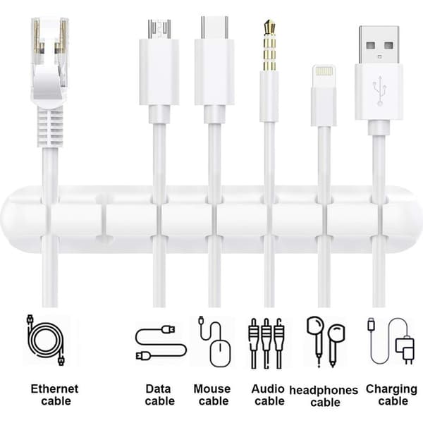 Bordkabelorganisatorclips, 3-pak kabelholder, ledningsorganisator, kabelstyring, kabelopbevaring til USB-kabler