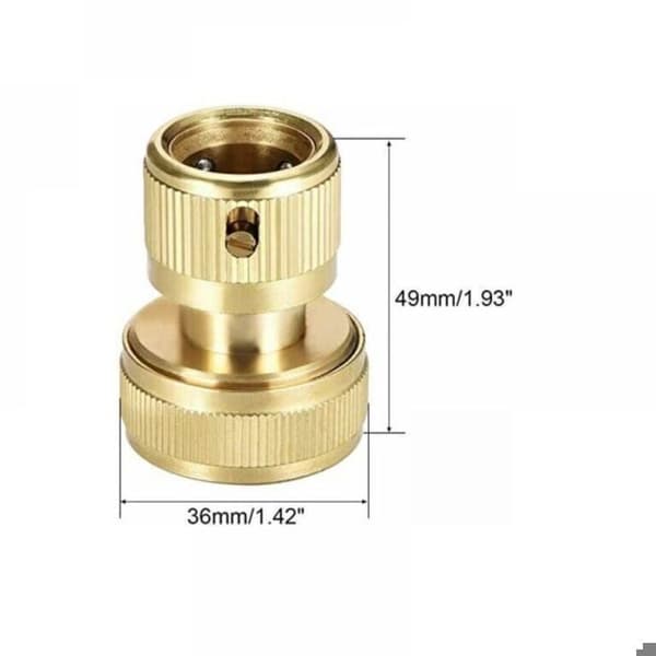 2-pack snabbkopplingar för 19 mm (3/4\") trädgårdsslangar i mässing