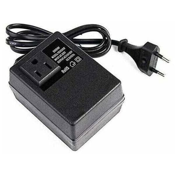 220V til 110V 200W transformator med europeisk plugg, spenningsomformer for elektriske apparater
