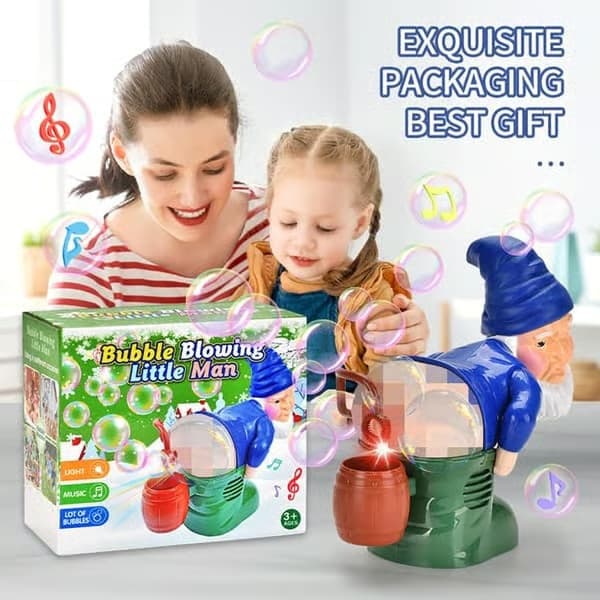 Tomtens bubbelmaskin, rolig bubbelleksak Blå Blue