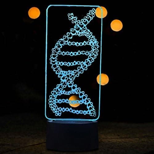 3D Abstrakt LED DNA Natlampe Bordplade Optisk Illusion