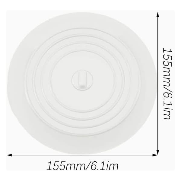 x 15,5 cm Vandtæt Silikone Badekarprop, Universal til Køkken, Badeværelse, Vask