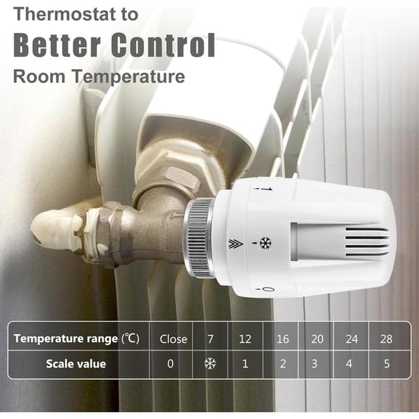 Termostatisk radiatortermostathode: Mitening 8 stk. termostathode radiatortermostat radiatorventil radiatortermostathode