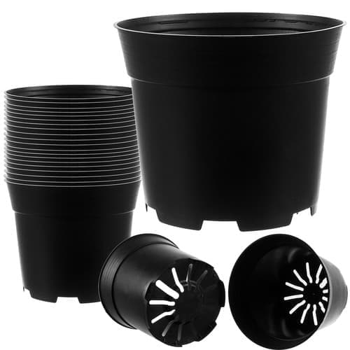 20-pack - Planteringskrukor / Krukor - 16 cm Svart