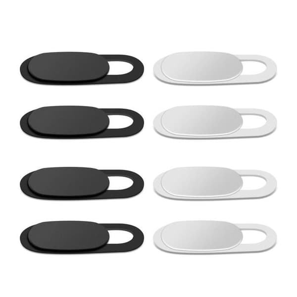 8 stk. ultratyndt webcam-cover, bærbart til computere og smartphones.