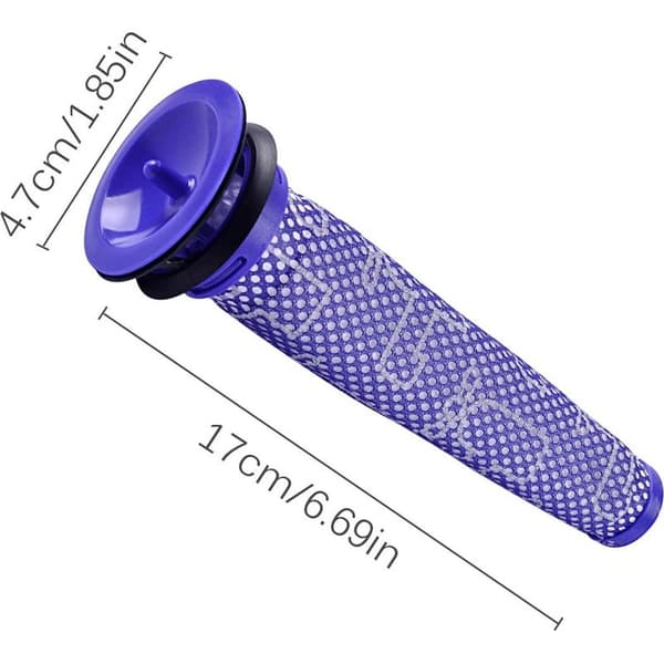 Filter til Dyson V8 V7 V6 DC62 Støvsuger, Standard Materiale Mix Filter, Blå, Pakke med 3