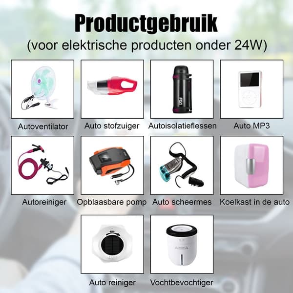 220V til 12V AC/DC-omformer 2A 24W, strømadapter med sigarettennerplugg, automatisk biltransformator