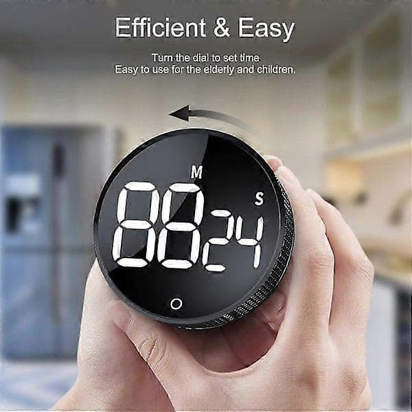 Digital Kjøkkentimer, Visuell Timer Stor LED-skjerm Magnetisk Timer for Klasserom Matlaging Trening Baking Læring Undervisning