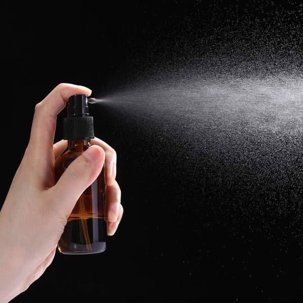 2-pack 60 ml tomma sprayflaskor i glas, påfyllningsbar finfördelad resespray