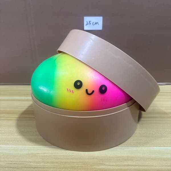 Kæmpe Dumpling Sød Squishy Stressbold, Jumbo Blød Langsomt Stigende Dumpling Stressbold, Stor Dumpling Sød Squishy, Stressaflastning Skrivebord 25cm