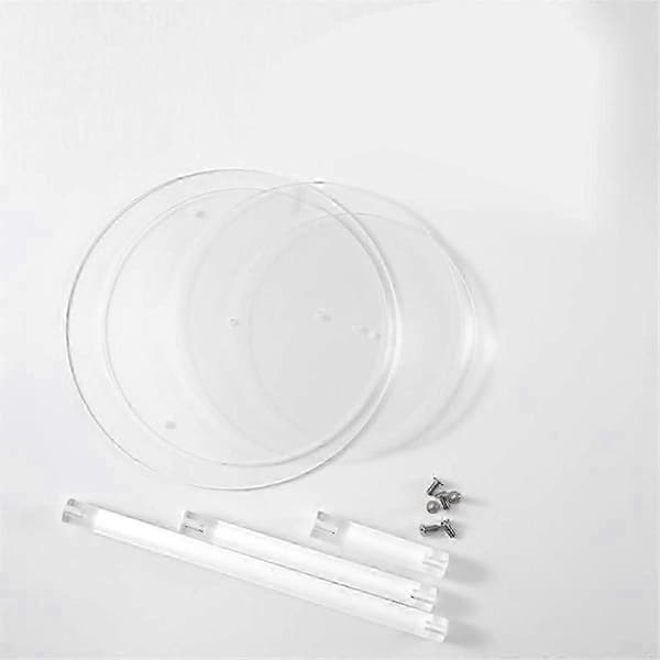 Runde akrylprodukter Display Riser Stands, 3-lags Cupcake Stand Mini Display Rack for Kake-God