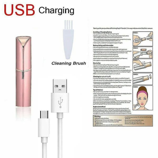 Feilfri ansiktshårfjerner USB oppladbar 18k gullbelagt resultater som Jml Black