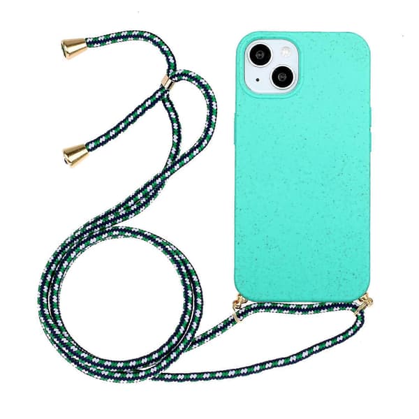 Hvedestrå + TPU telefoncover med snor (til iPhone 15)