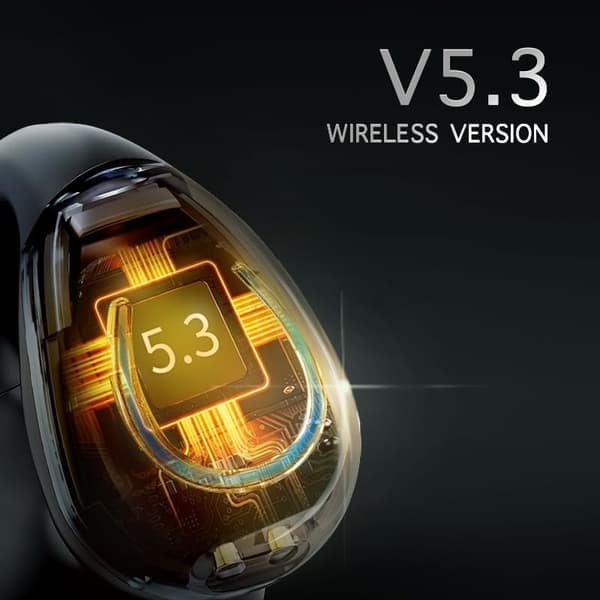 Trådløse ørepropper – Bluetooth 5.3-hodetelefoner 50 timers avspilling med LED-strømdisplay, IPX7 vanntett ladeetui