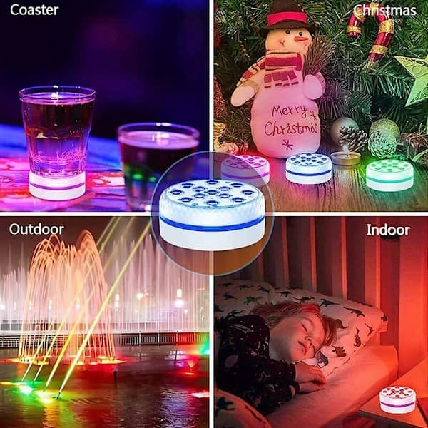 Poolbelysning, magnetisk LED-poollampa med fjärrkontroll