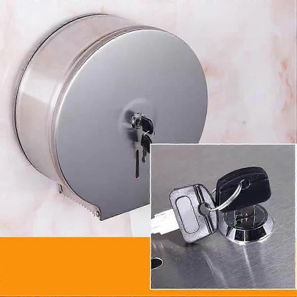 Jumbo Toiletpapirdispenser - Vægmonteret Rulleholder i Rustfrit Stål
