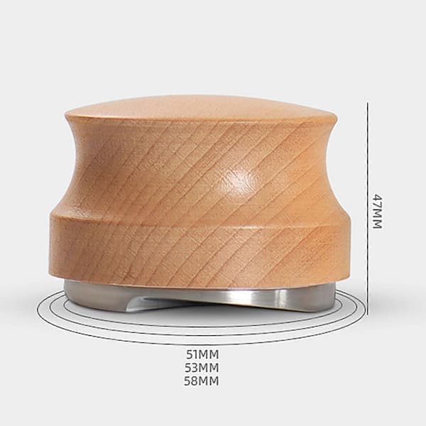 Kaffedistributør Håndtamper, Justerbar Dybde 51 mm Rustfritt Stål for Kaffemaskin
