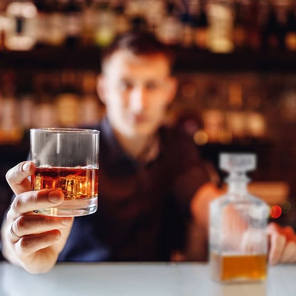 Relaxdays Glas Whisky Karaffel, Karaffel til Whisky, Cognac, Rom, Gin, Brandy, Klar